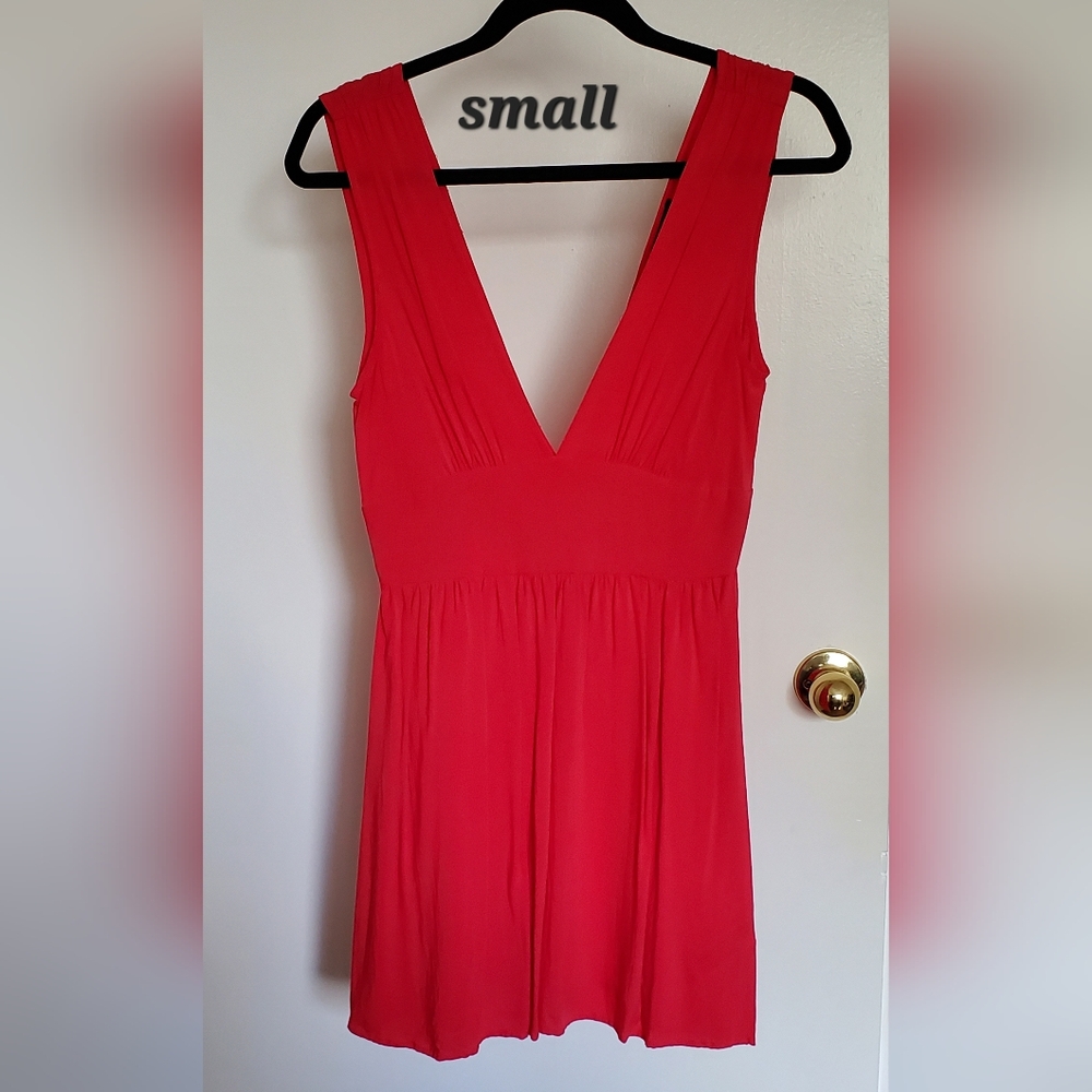 Vibrant Pink Low-cut Dress